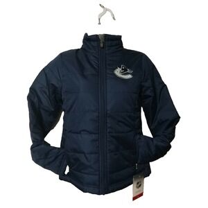 NHL Vancouver Canucks Girls Puffer Jacket Navy Blue M 10/12 9K5G6HABU-CNK NEW
